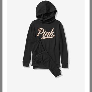 Pink pull over with Pink leggings